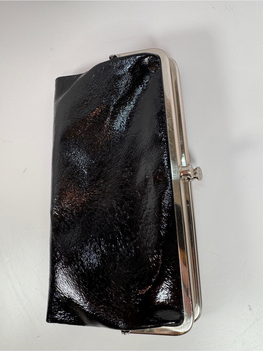 HOBO Lauren clutch double frame wallet 100% black leather very good condition